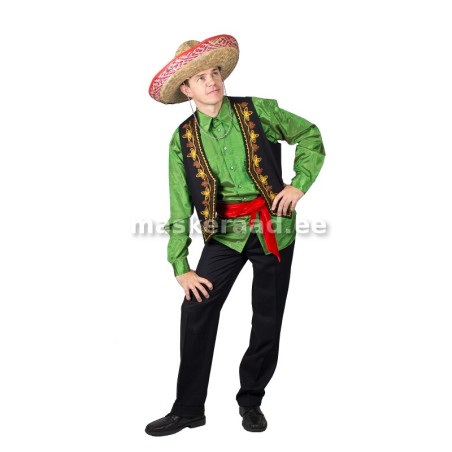 Mehhiklane rohelise pluusiga