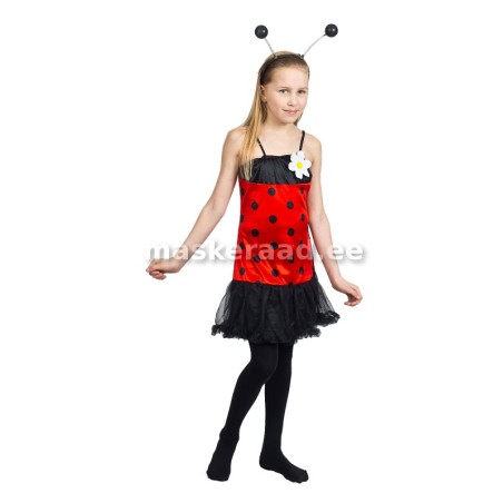 Lepatriinu õlapaeltega kleidis