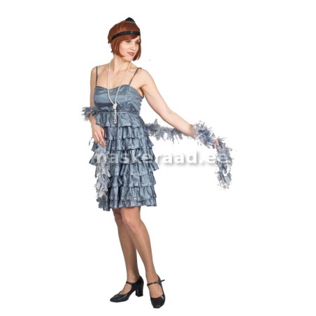 20 -30-ndad hõbehall volangidega kleit