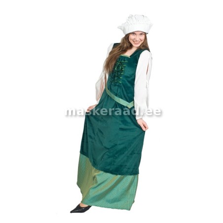 .The medieval peasant girl in the green dress