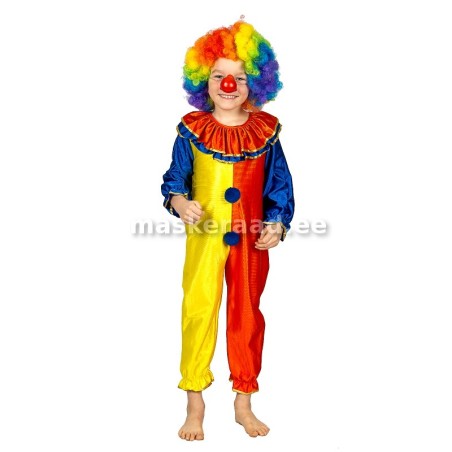 Kloun kolla-punases siniste nööbipallidega kombes