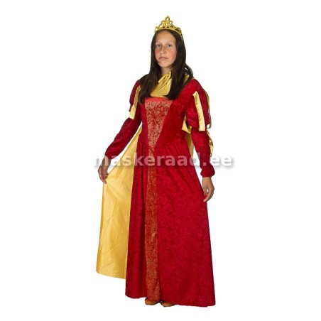 Kuninganna punakuldses sametkleidis