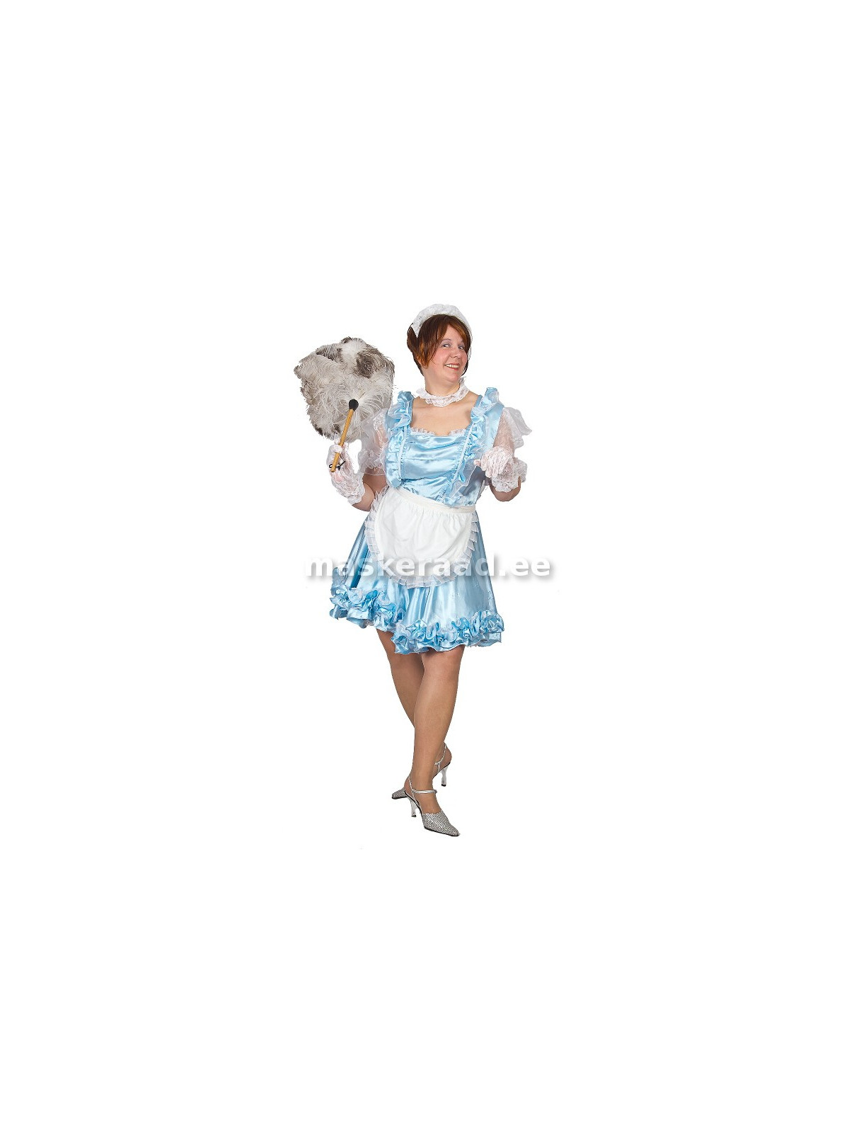 The maid helesinises minikleidis