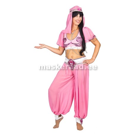 Araabia roosast siidist kõhutantsu kostüüm