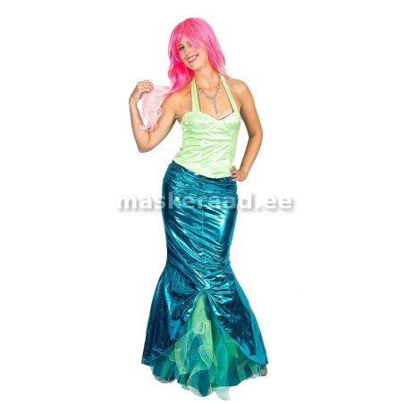 Merineitsi sinises helkivas seelikus