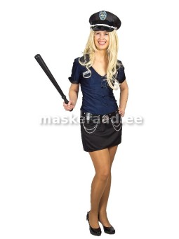 Politseitüdruk tumesinises...