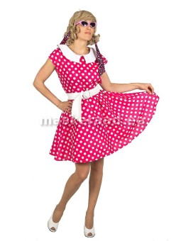 50-' 60s roosatäpiline dress