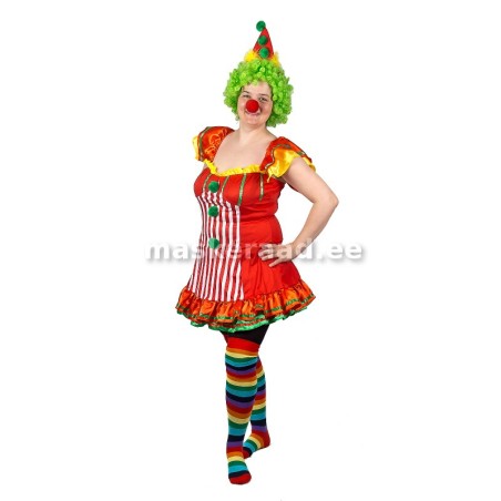 Kloun punases satsidega kleidis