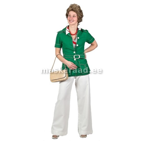 70-' 80s, a green jacket and white pants set