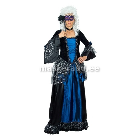 .Krahvinna sinises pitsilises taftkleidis