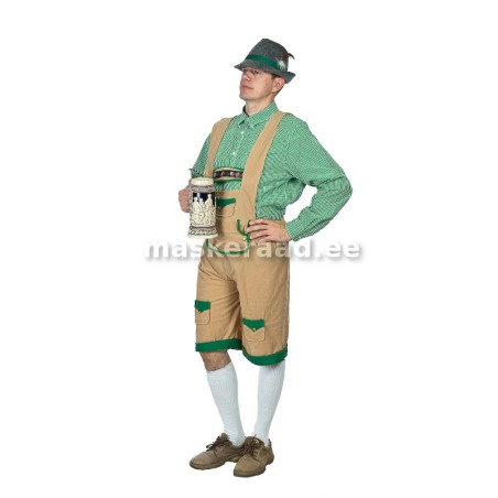Bavarian man in beige põlvpükstega