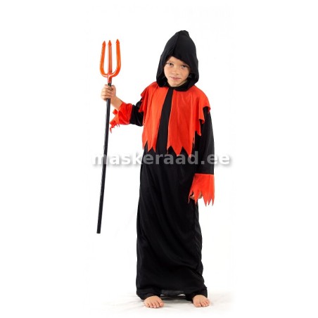 Хэллоуин-дьявол в красной ribakrae и varrukaäärtega