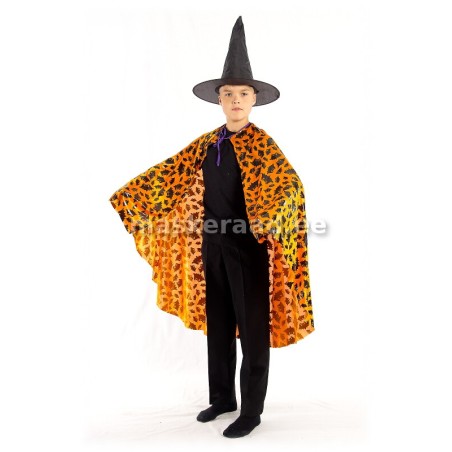 Halloween - võlur oranži nahkhiirtega keebiga