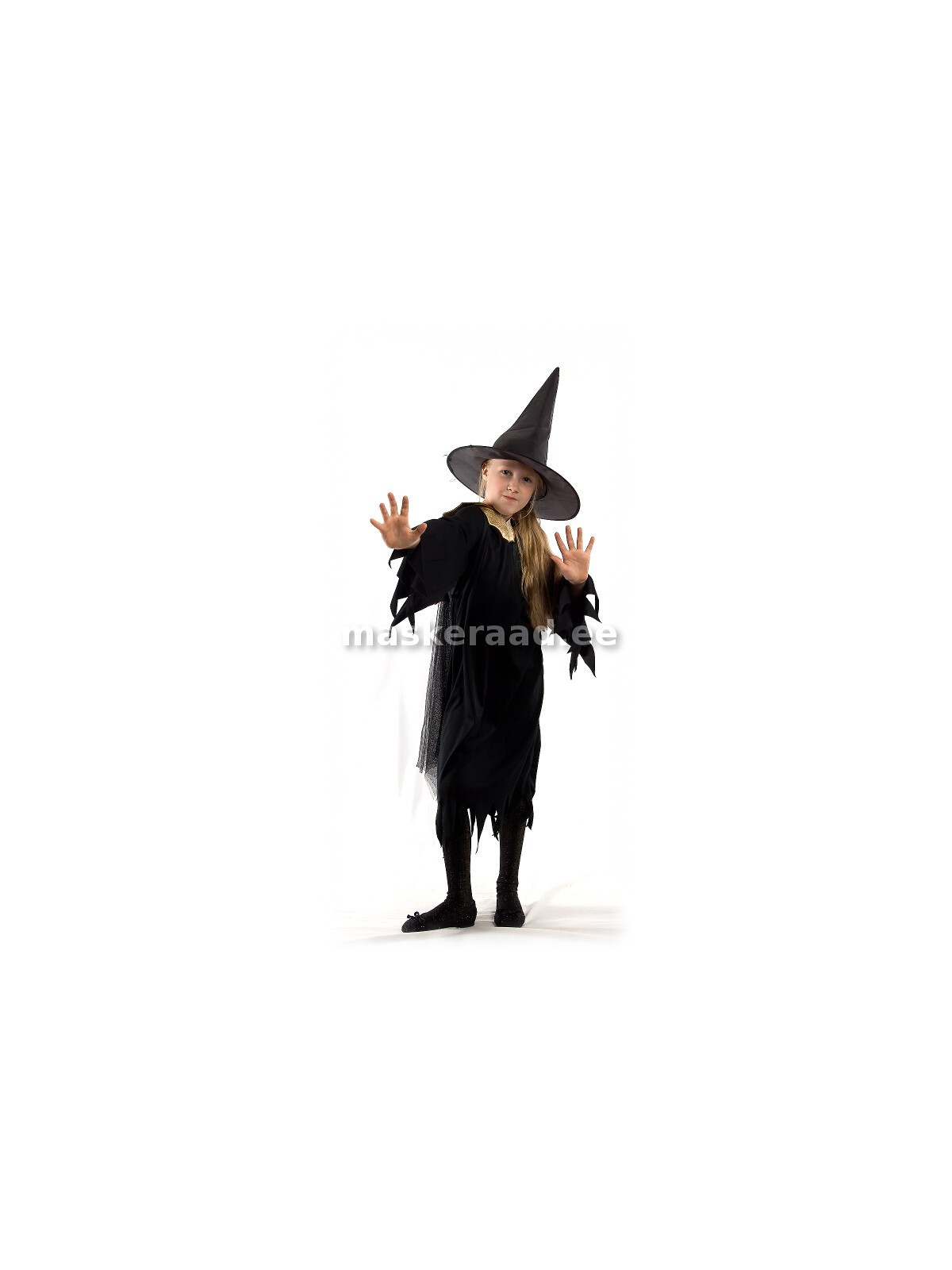 Halloweeni võlurnõid punase krae ja õhulise keebiga ürbis