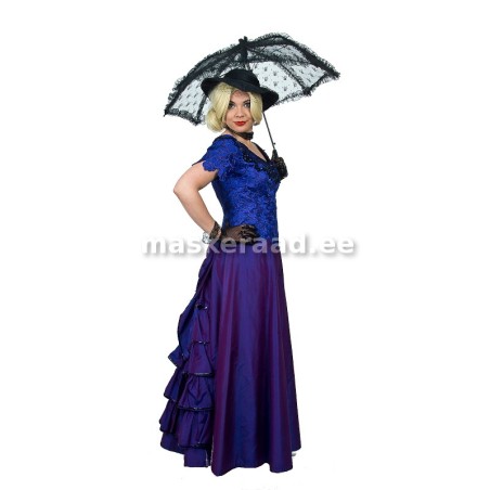 19-20 saj, daam säravlillas taftkleidis