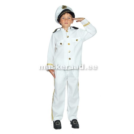 Kapten valges vormis, laste