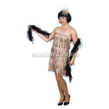 20 -30-ndad kreemikaskuldne narmaline kleit