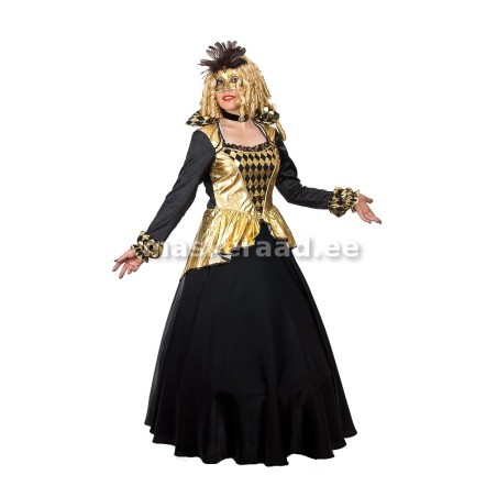 .. Maskiballikleit gold-mustaruuduline