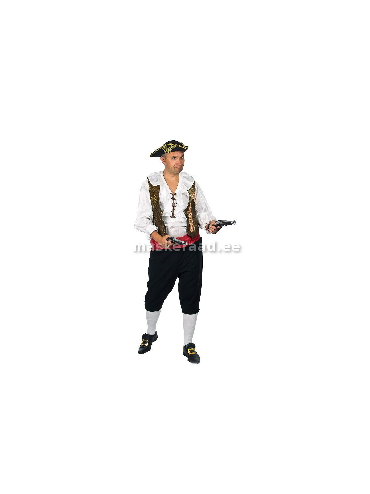 Pirate shirt and shiny gold jacket