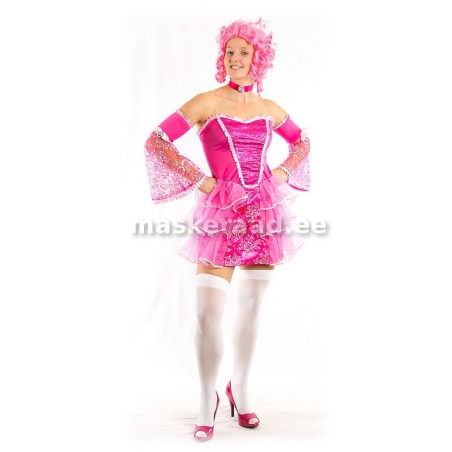 . The medieval sleeping beauty in pink minikleidis