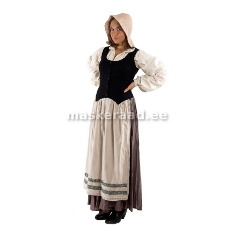 .Keskaegne talutüdruk hallika seelikuga