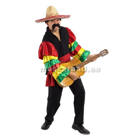 Mehhiklane punakollaste volangidega pluusis