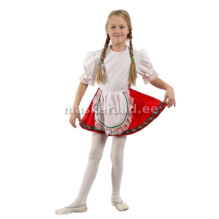 Bavaria, the girl in the Red skirt dress