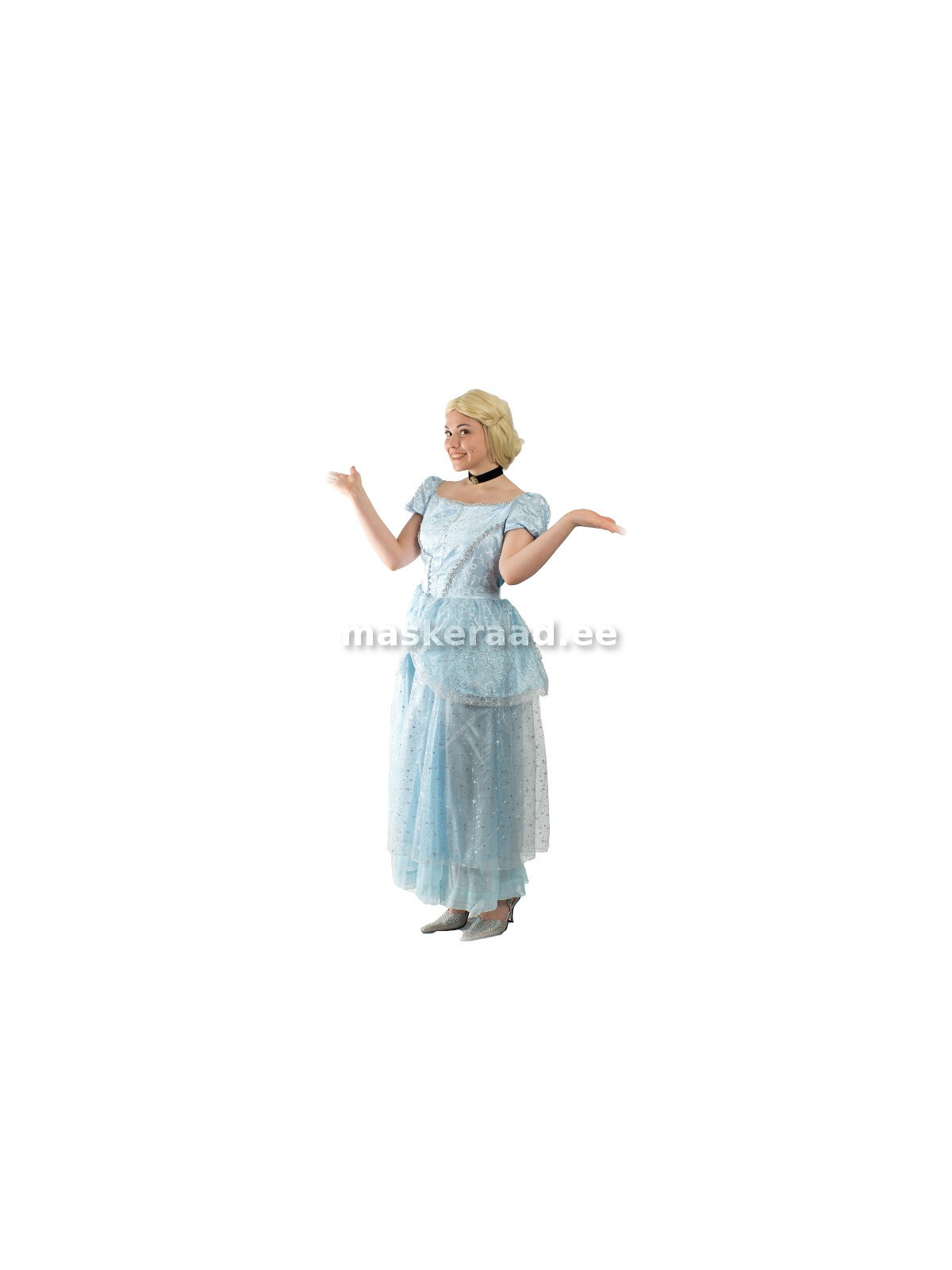 .Tuhkatriinu helesinises helkivas kleidis