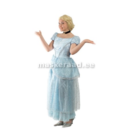 .Tuhkatriinu helesinises helkivas kleidis