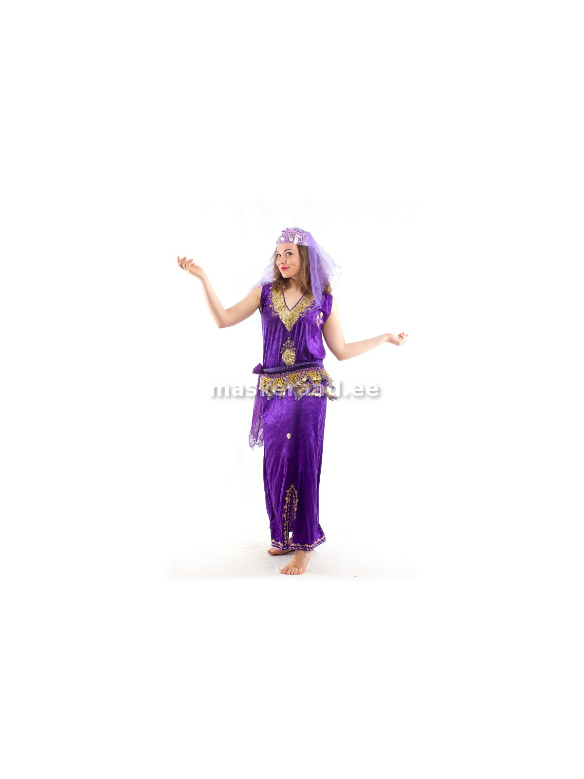 Idamaine kaunitar sügavlillas rüüs