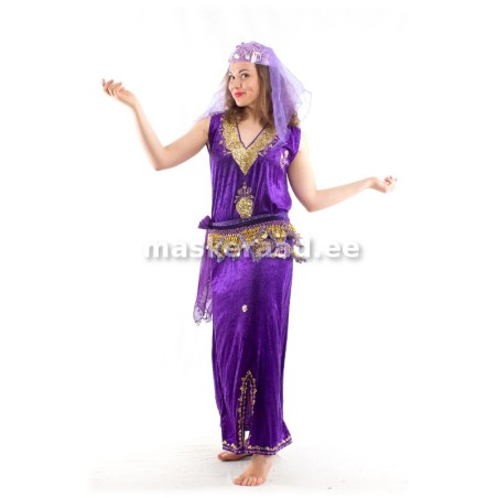 Idamaine kaunitar sügavlillas rüüs