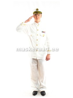 Kapten valges vormis, suur