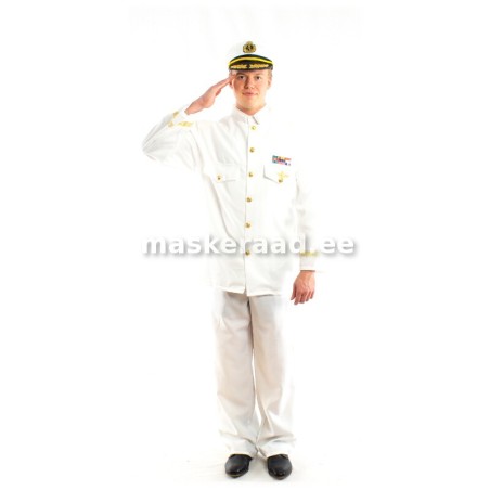 Kapten valges vormis, suur