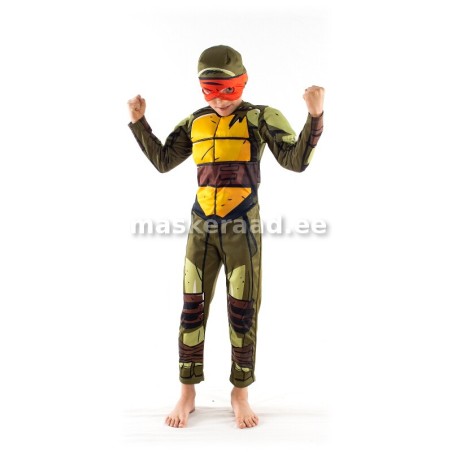 Ninja-kilpkonn rohekas kombes kollase kilbiga
