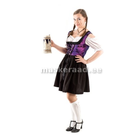 Baieri neiu lilla pihiku ja musta seelikuosaga