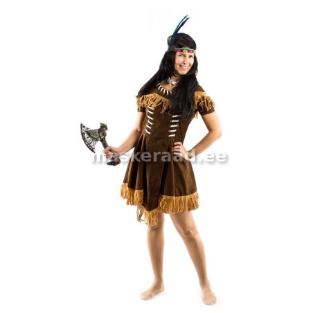 Indiaani neiu vallatus narmastega kleidikeses