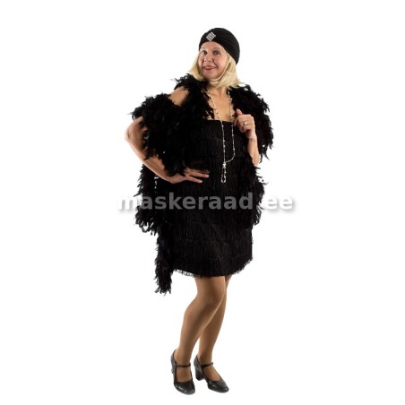 20 -30-ndad must lühemate narmastega narmaskleit, suur