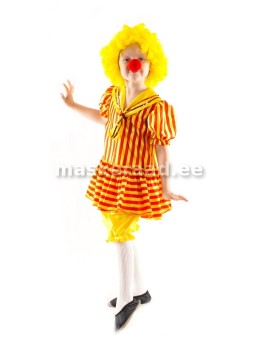 Klounitüdruk triibulises...