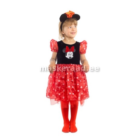 Minni Hiir õhulises punasetäpilises kleidis