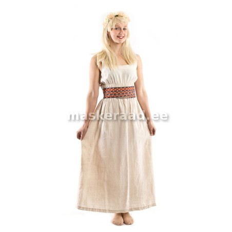 Talutüdruk linases kleidis