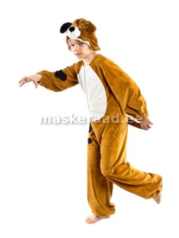 Koer pruun, valge kõhuga