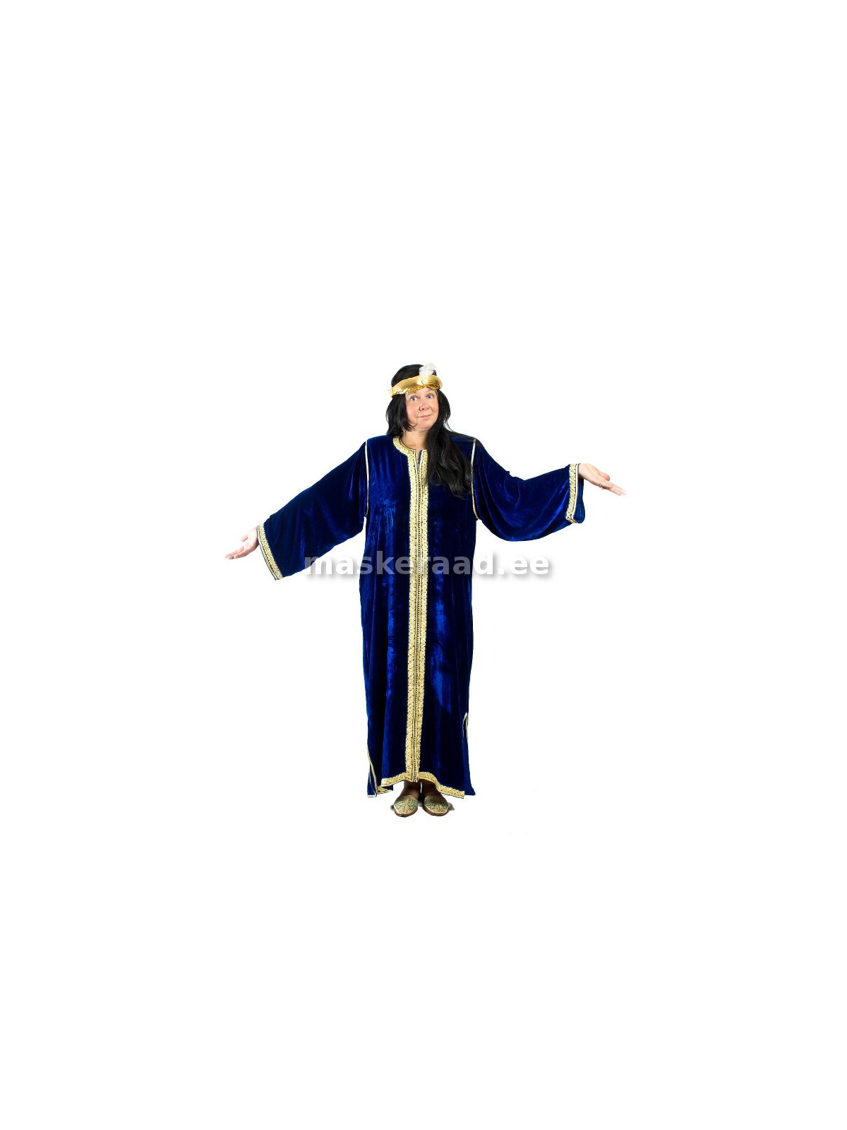 Idamaine kaunitar sinises sametrüüs