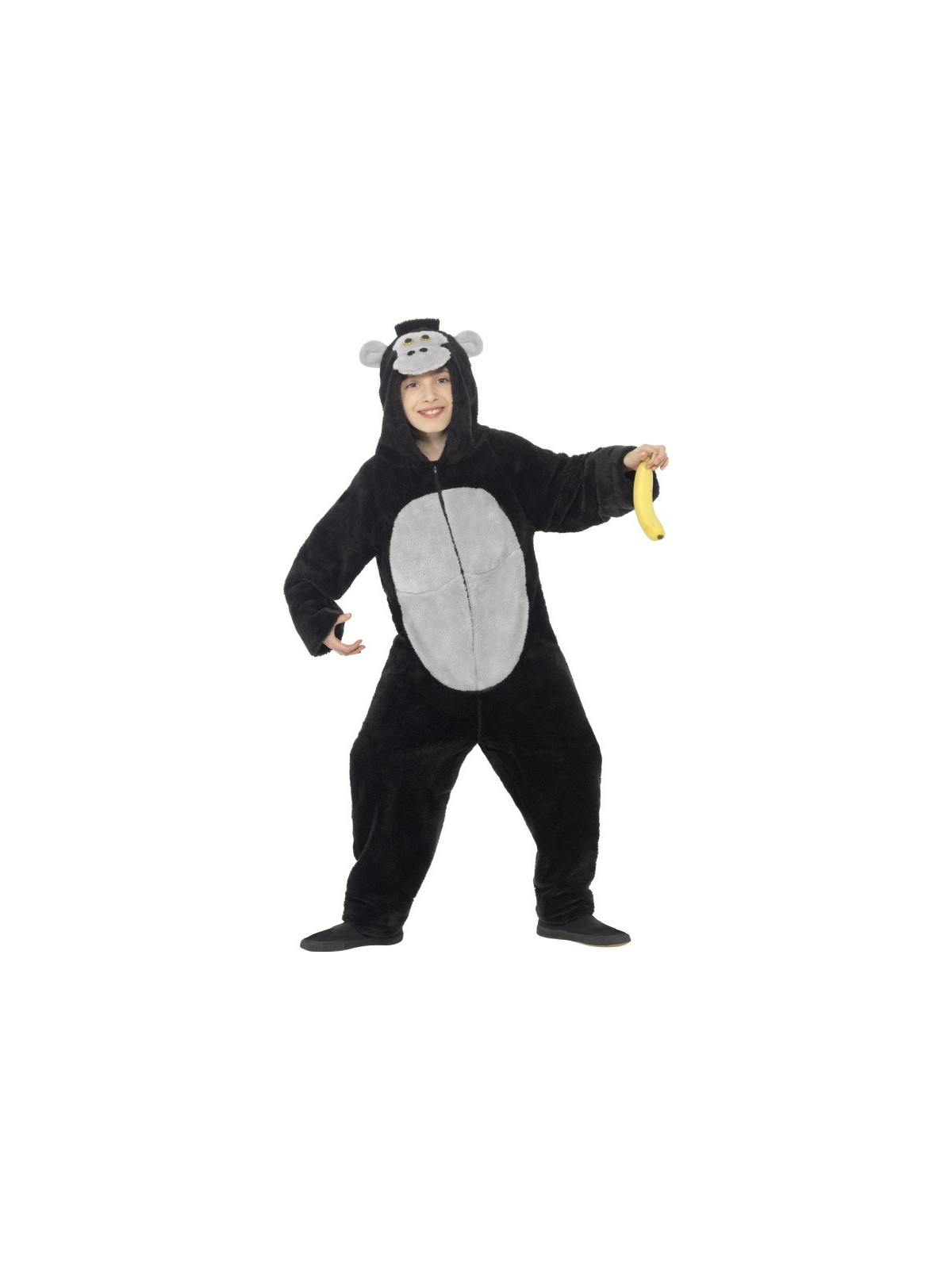 Gorilla must, halli kõhuga