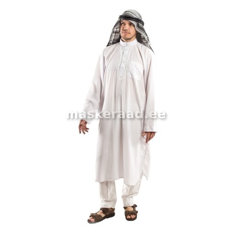 Araablane valges siidises tuunikas