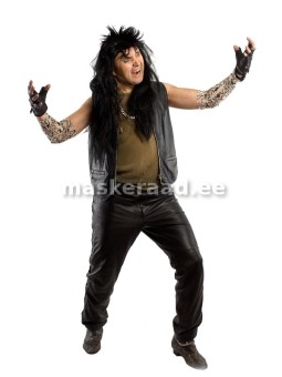 Rokkar  nahkpükste ja vestiga