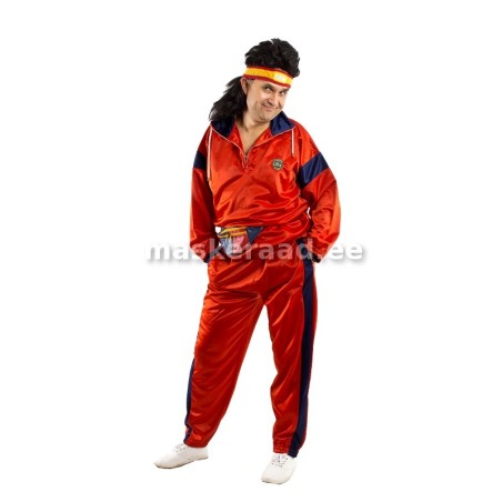 80-90ndate mees punases, sinise triibuga dressis