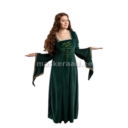 .Keskaegne lossidaam rohelises sametkleidis