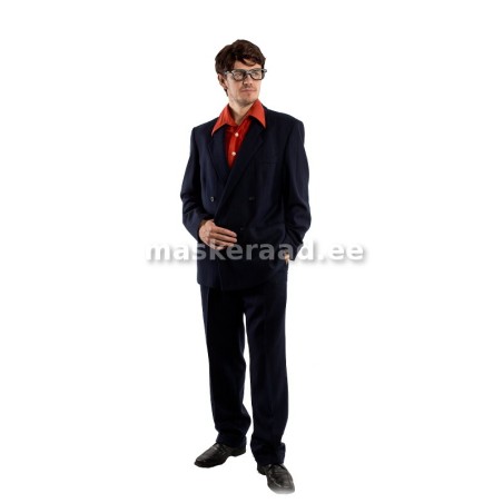 60-70-ndad seltsimees tumesinises triibuga ülikonnas