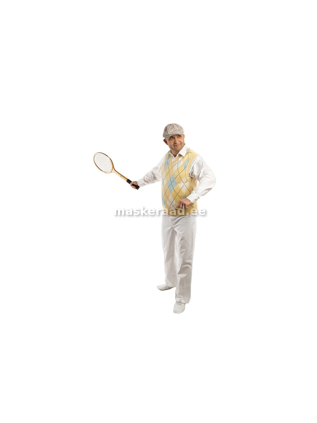 20 -30-ndad tennisemängija kollaseruudulise vestiga