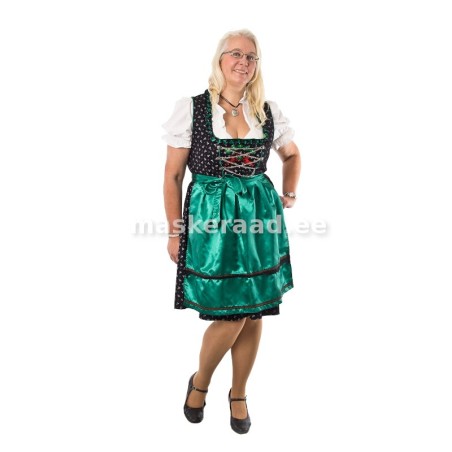 Baieri naise must lilleline drindel rohelise põllega